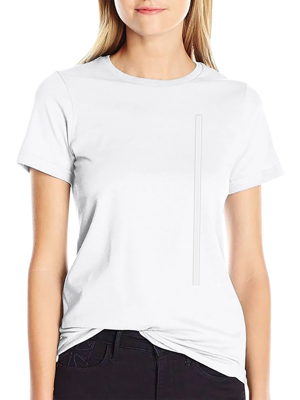 Minimalist Black Tee with White Stripe product image 6