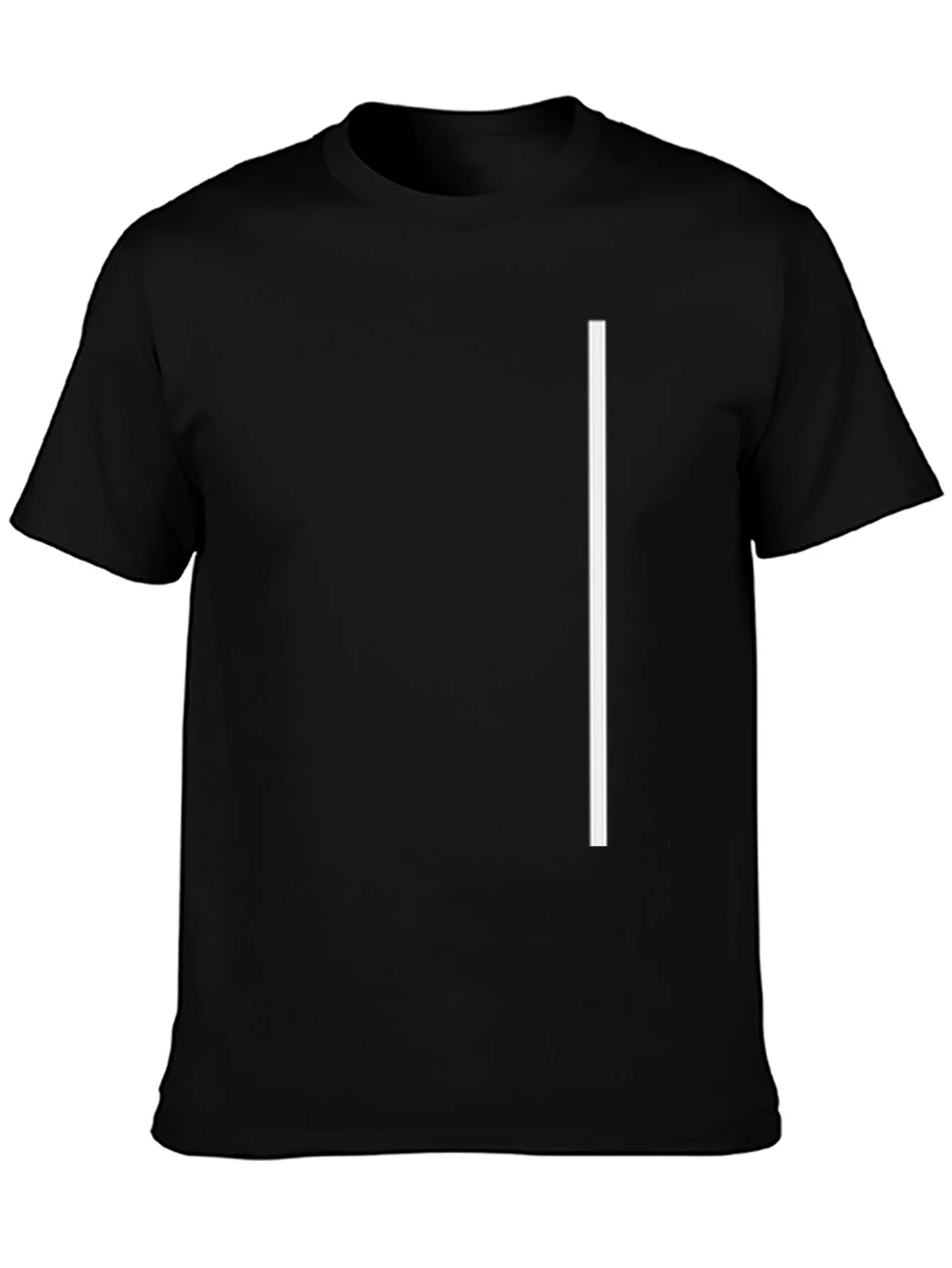 Minimalist Black Tee with White Stripe product image 3