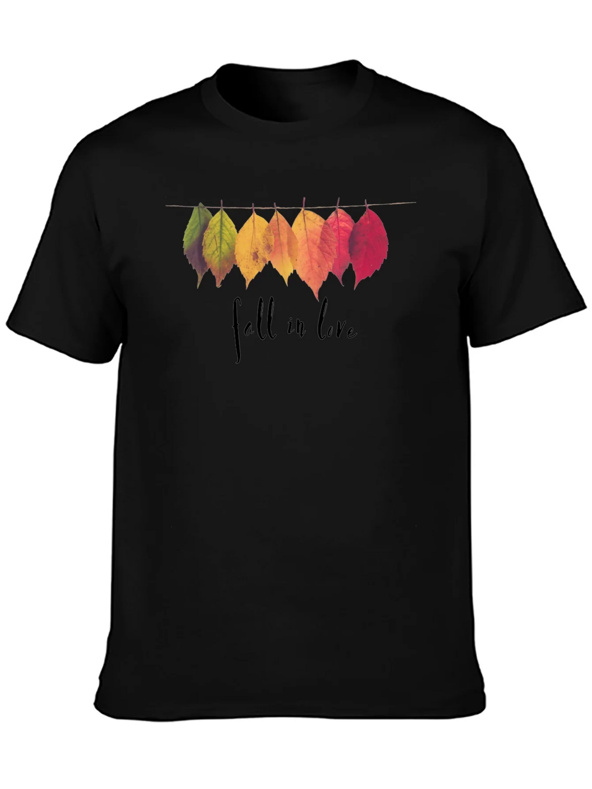 Fall in Love Leaves Graphic T-Shirt product image 3