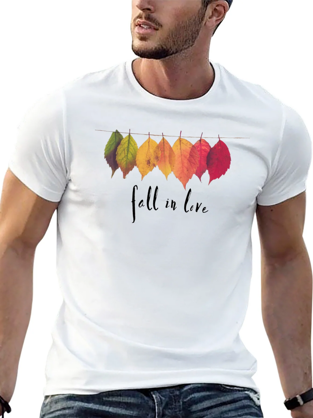 Fall in Love Leaves Graphic T-Shirt product image 11