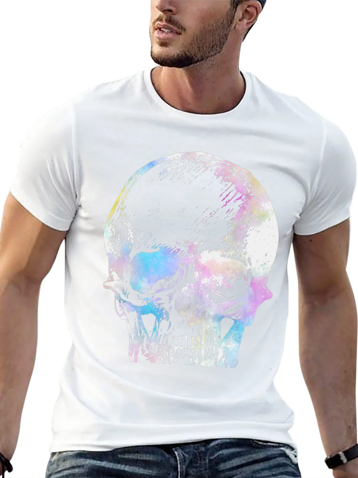 Skull Graphic Print T-Shirt - Black product image 9