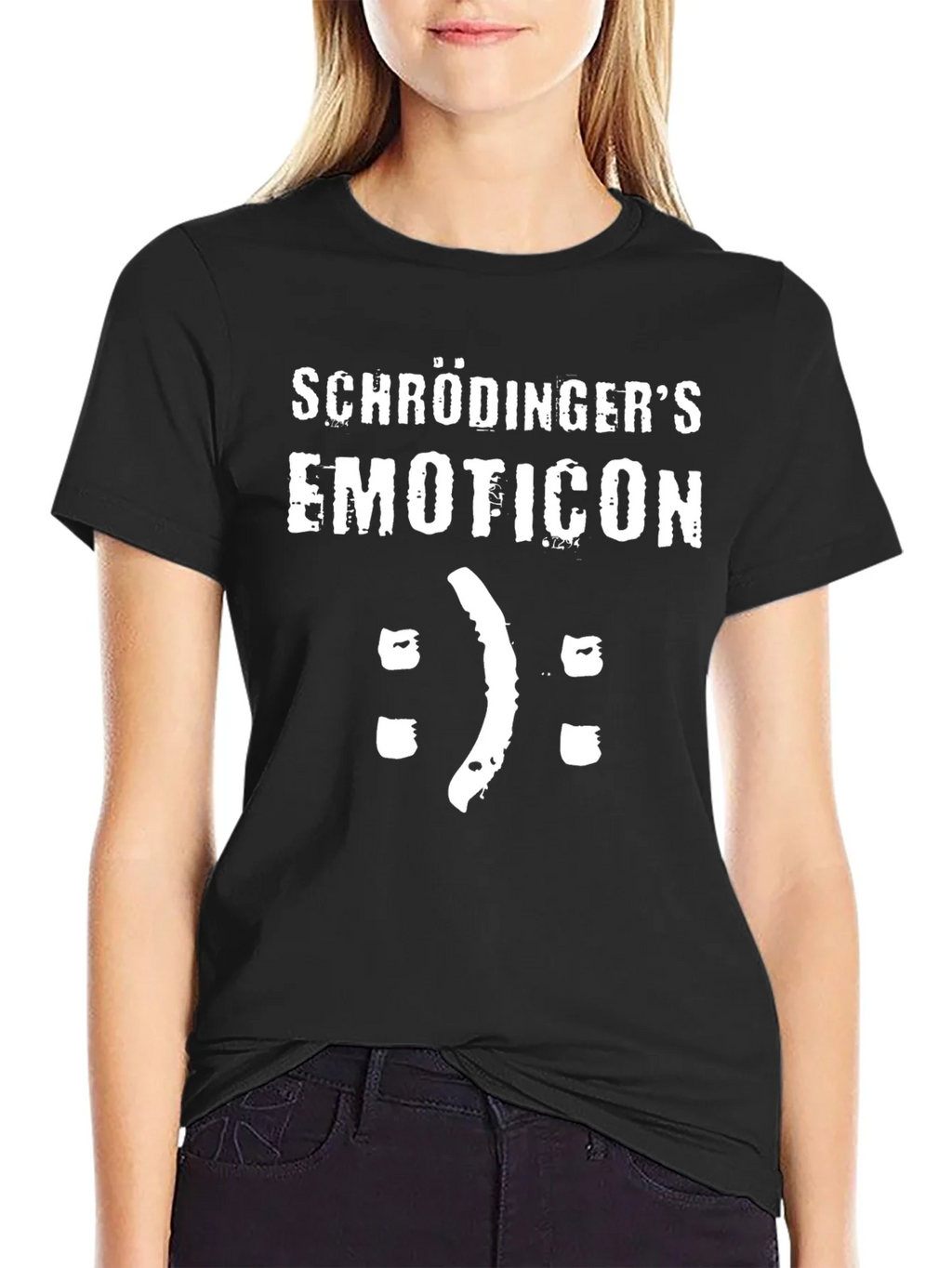 Schrödingers Emoticon T-Shirt - Funny Physics Humor Tee product image 2