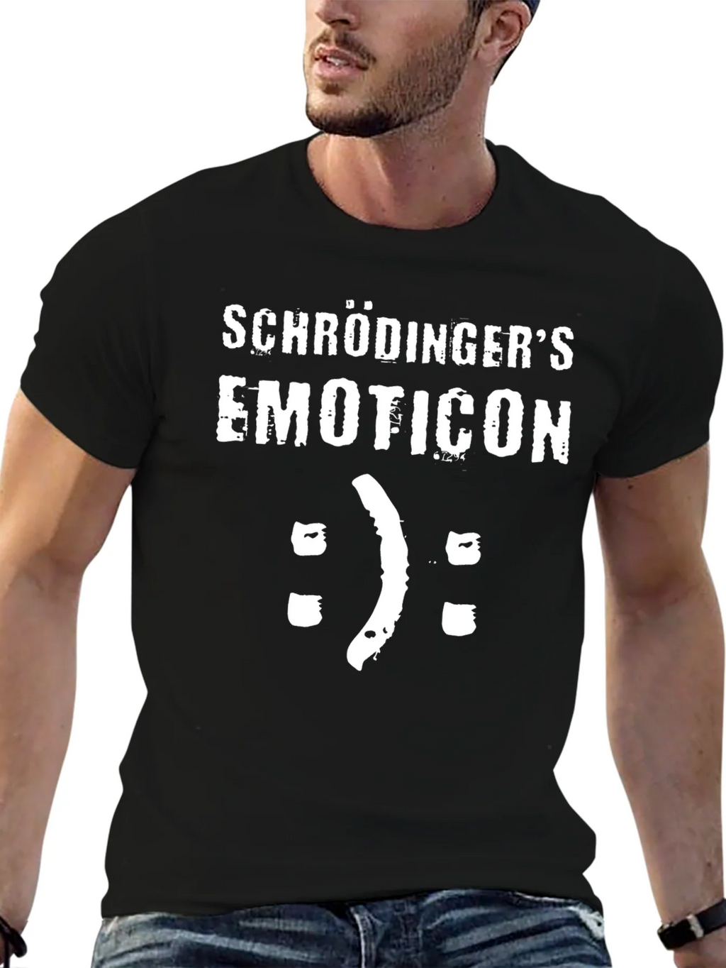 Schrödingers Emoticon T-Shirt - Funny Physics Humor Tee product image 6
