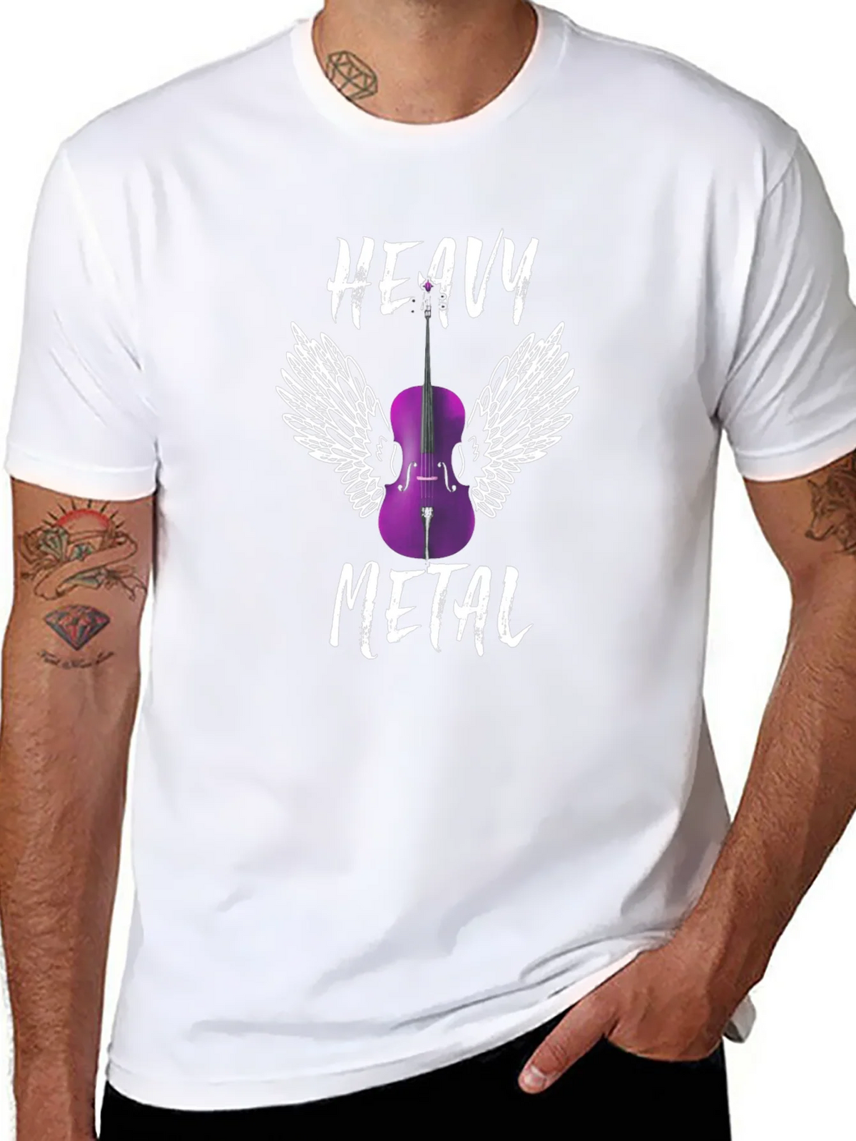 Heavy Metal Cello T-Shirt - Musician Gift product image 7