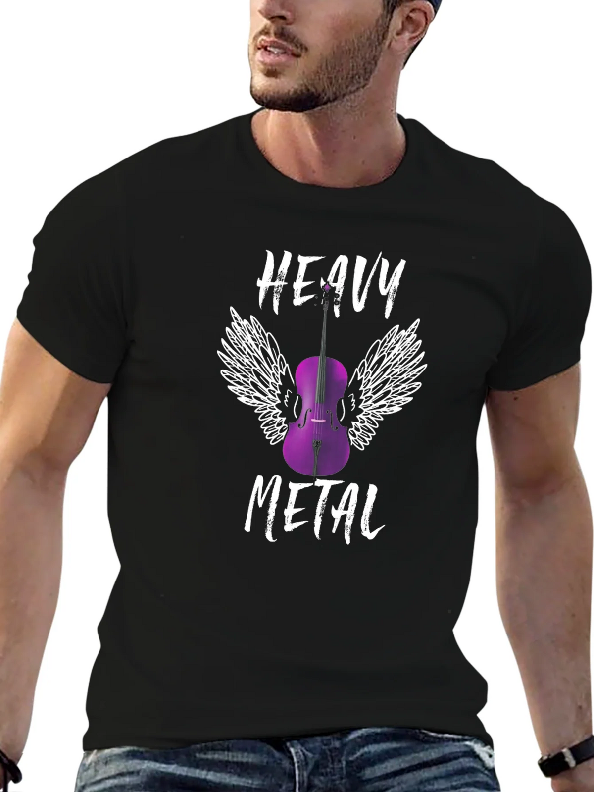 Heavy Metal Cello T-Shirt - Musician Gift product image 6
