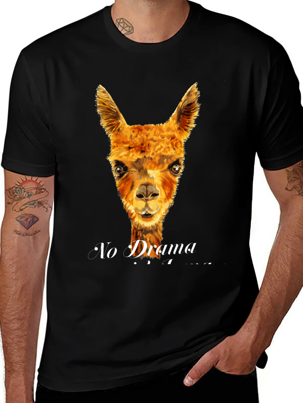 No Drama Llama T-Shirt - Funny Animal Tee product image 1