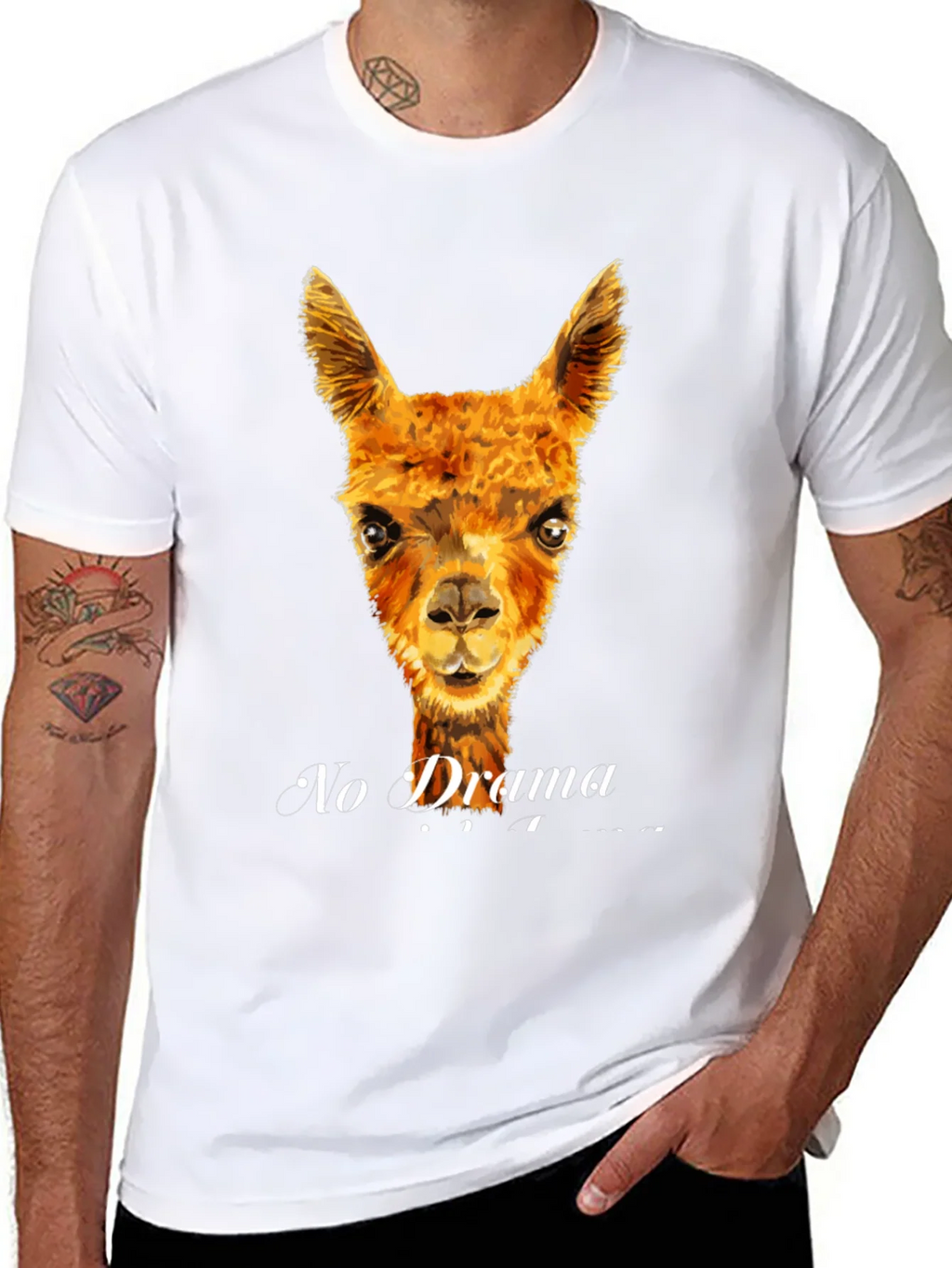 No Drama Llama T-Shirt - Funny Animal Tee product image 7