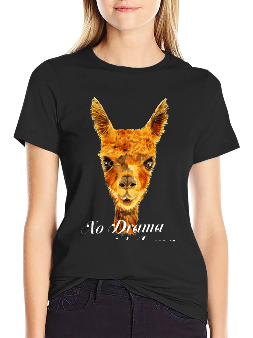 No Drama Llama T-Shirt - Funny Animal Tee product image 2