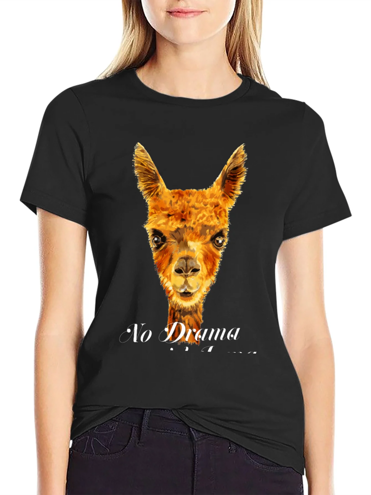 No Drama Llama T-Shirt - Funny Animal Tee product image 2