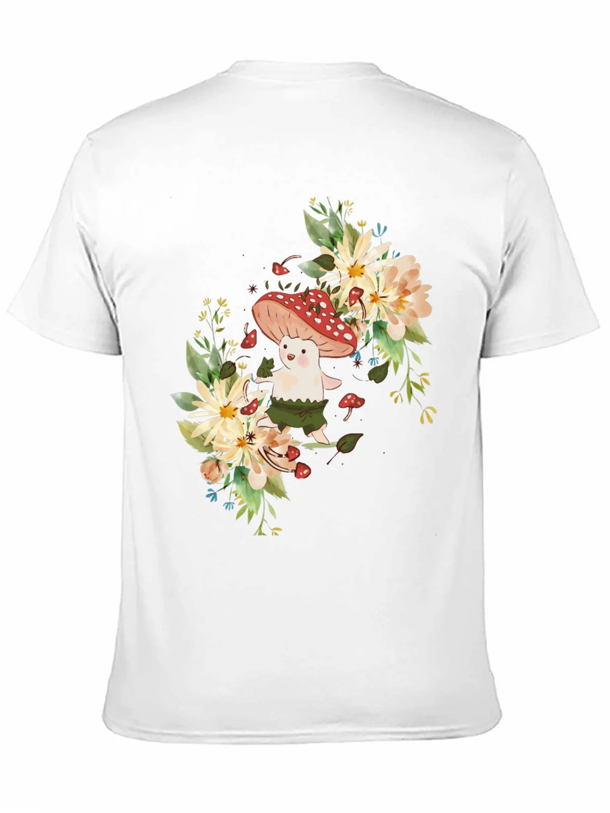 Mushroom & Floral Graphic Black Tee product image 9