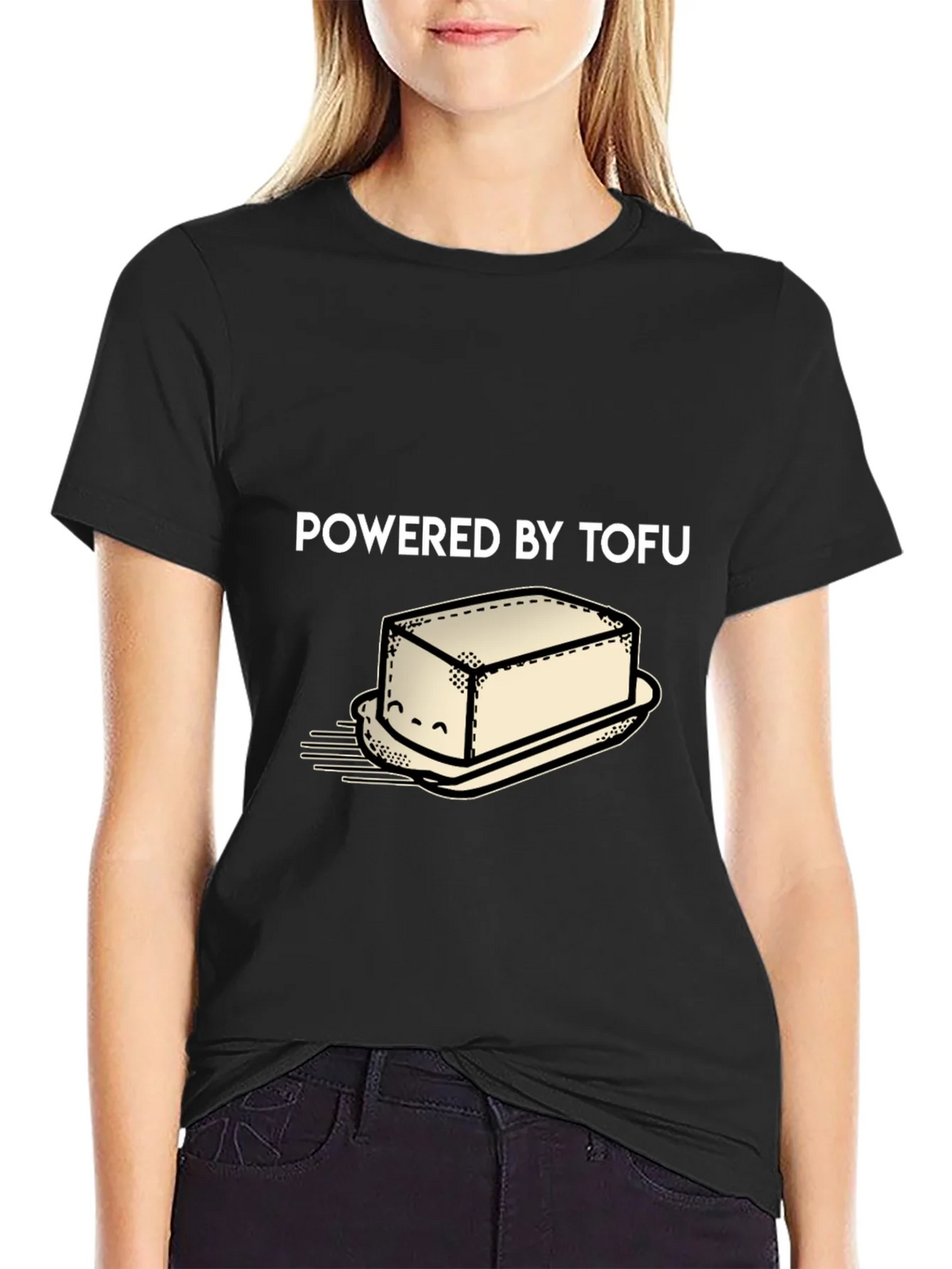 Powered By Tofu Graphic Tee Vegan Shirt product image 2