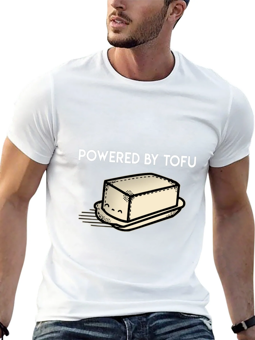 Powered By Tofu Graphic Tee Vegan Shirt product image 12