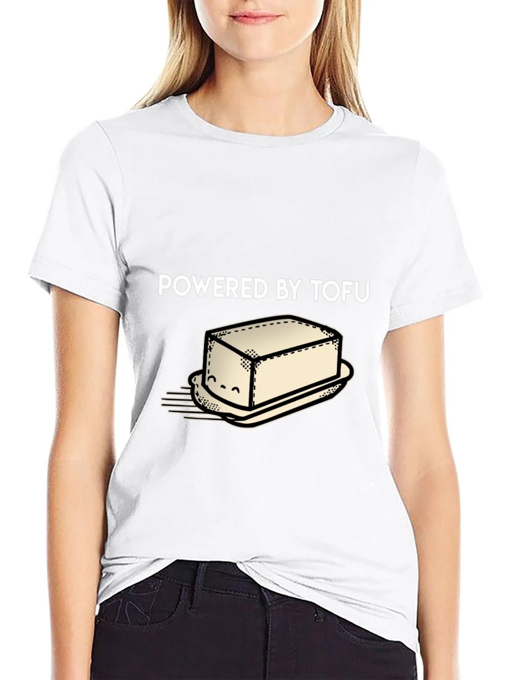 Powered By Tofu Graphic Tee Vegan Shirt product image 8