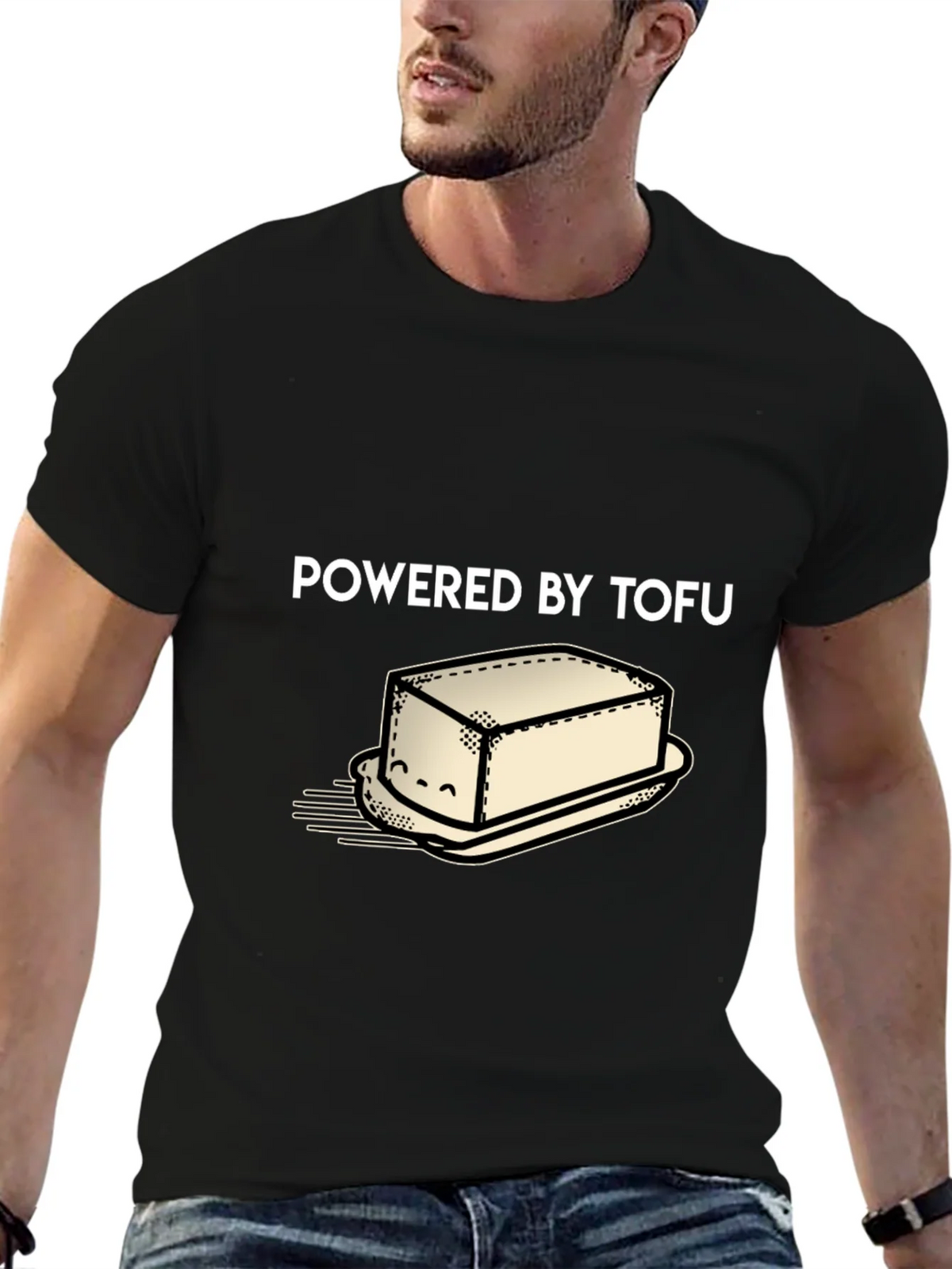 Powered By Tofu Graphic Tee Vegan Shirt product image 6