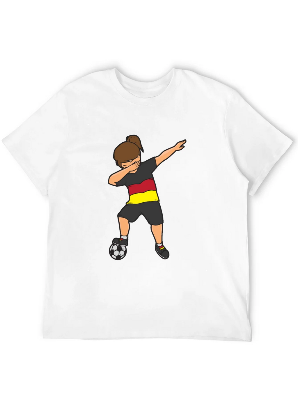 Germany Soccer Dabbing Girl Black T-Shirt product image 11