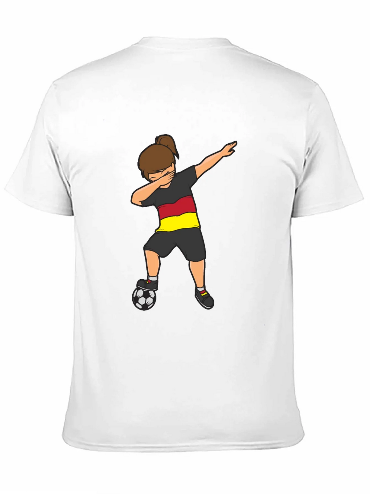 Germany Soccer Dabbing Girl Black T-Shirt product image 10