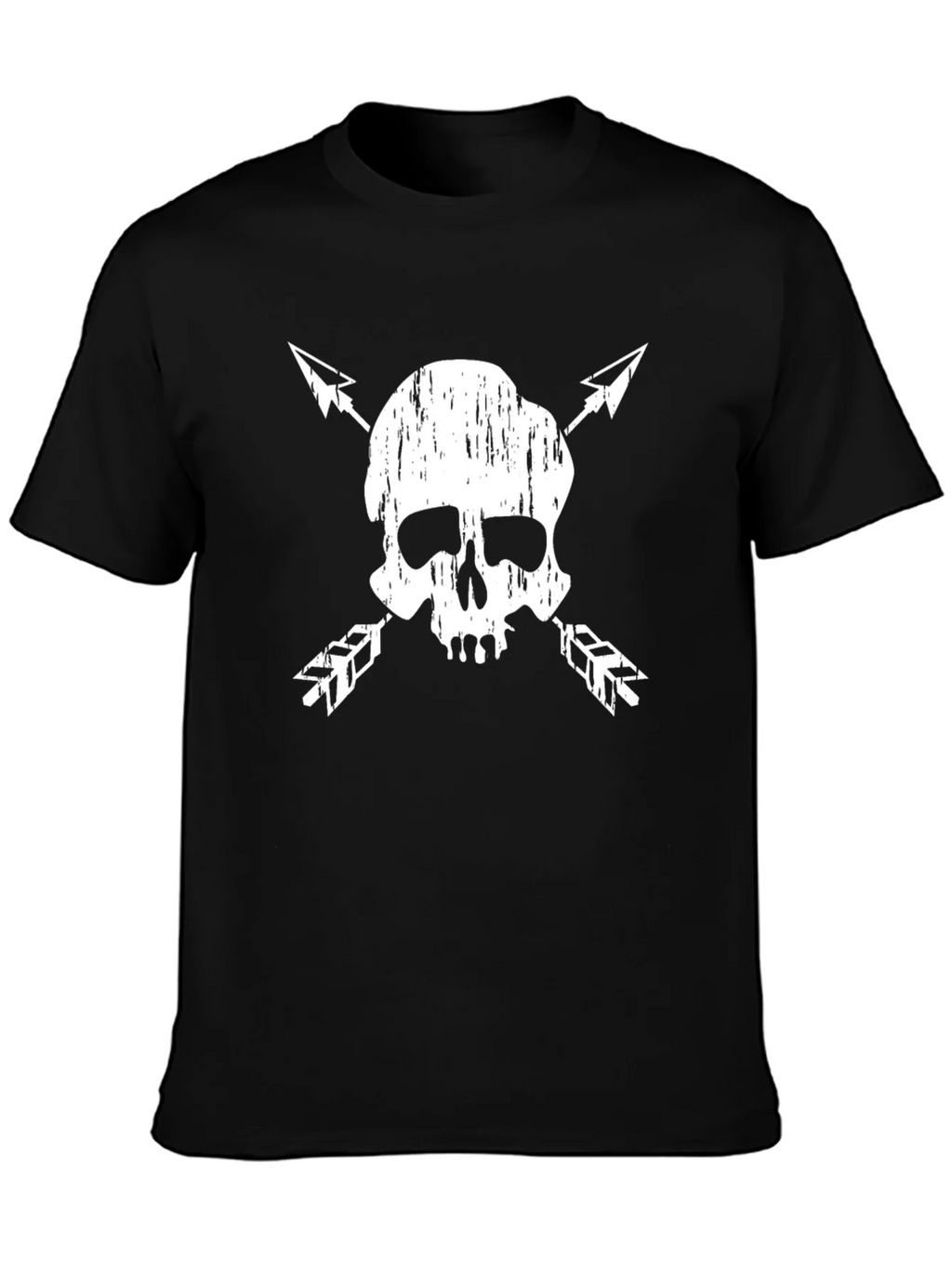 Skull & Arrow Graphic Tee - Black Cotton Blend product image 3
