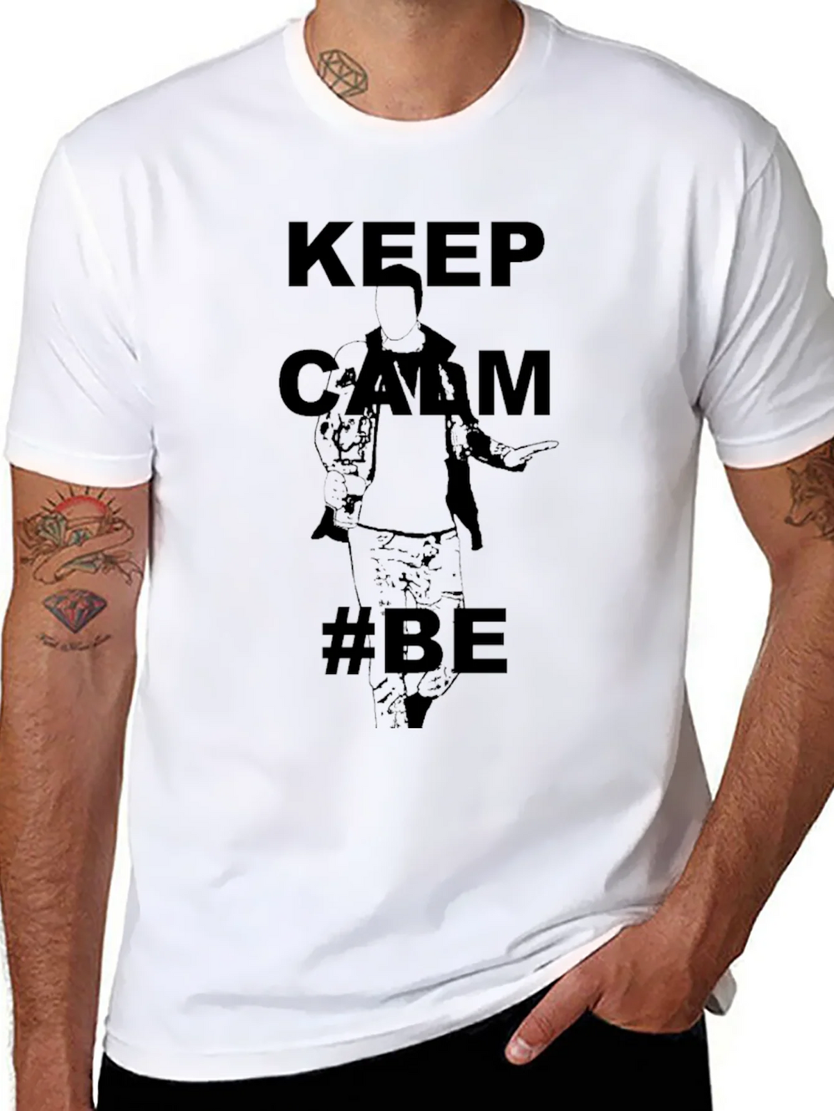 Keep Calm #BE T-Shirt - Black product image 3