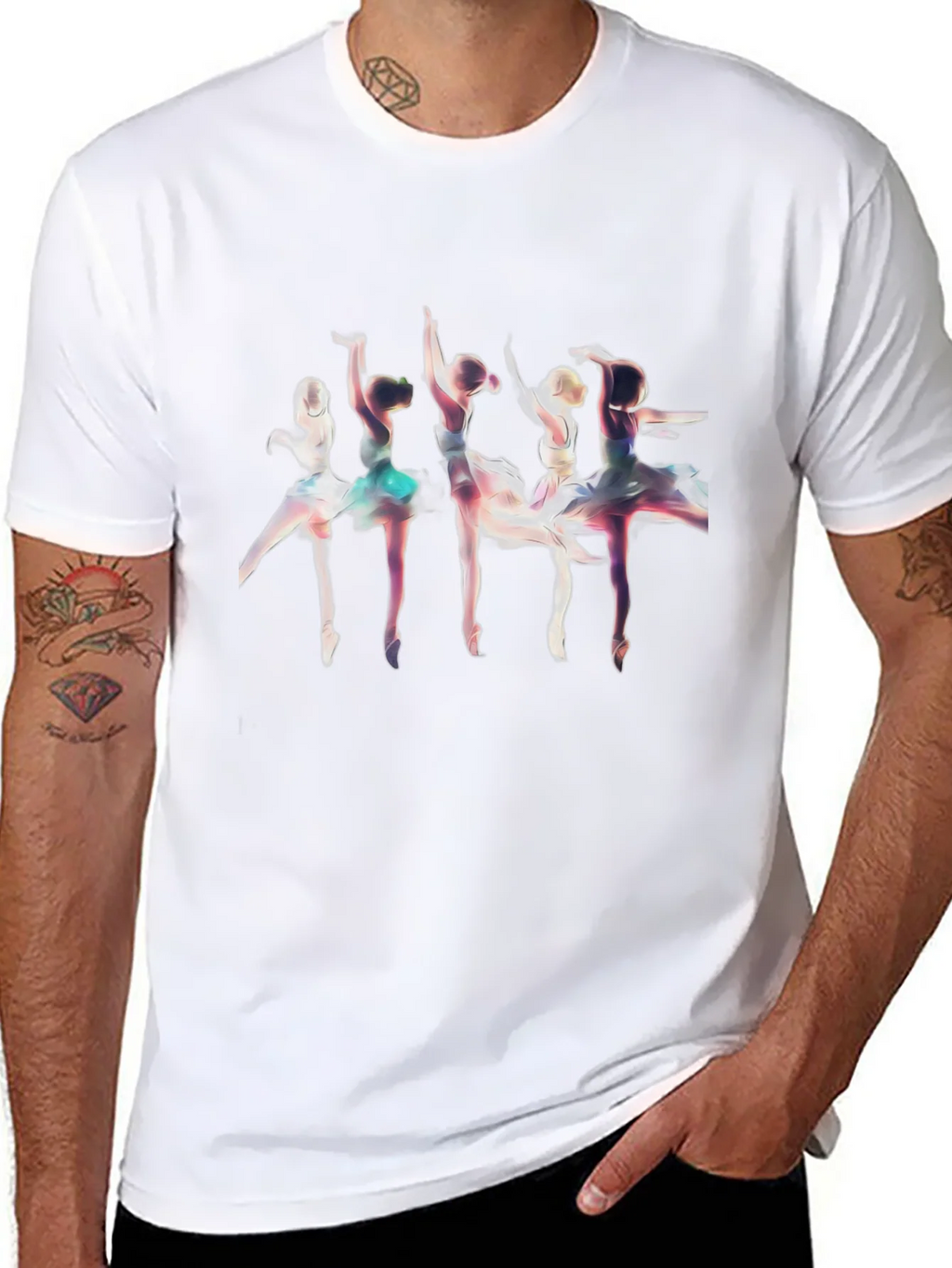 Ballerina Graphic T-Shirt - Black Cotton Tee product image 7