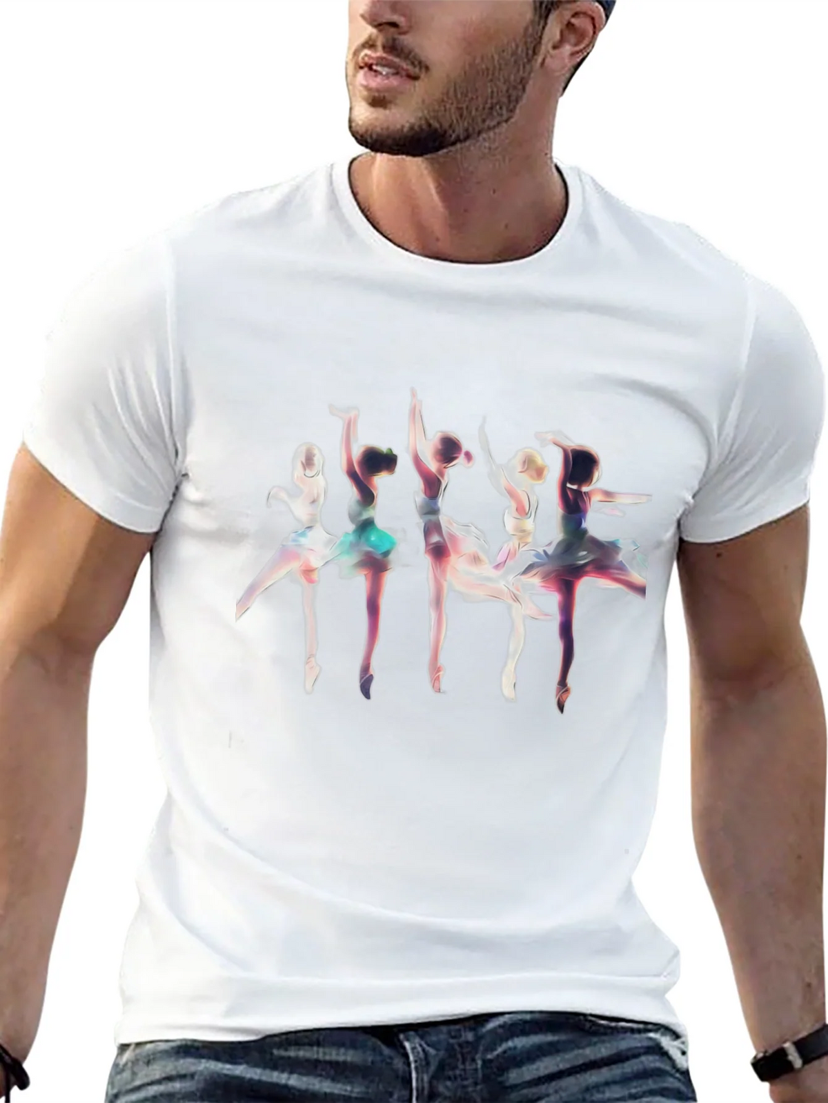 Ballerina Graphic T-Shirt - Black Cotton Tee product image 12