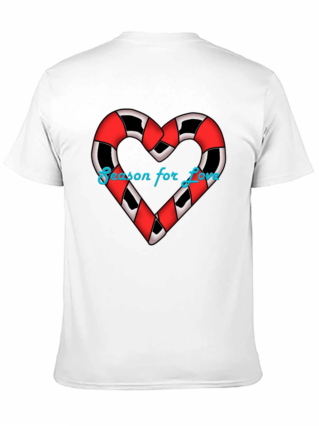 Season for Love T-Shirt Heart Candy Cane Graphic Tee product image 10