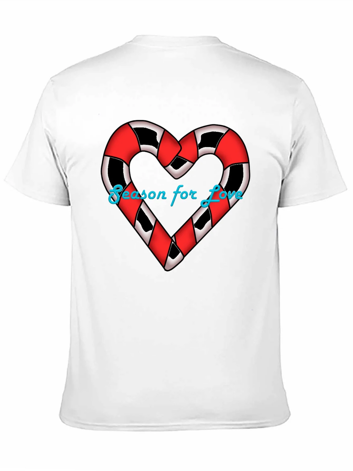 Season for Love T-Shirt Heart Candy Cane Graphic Tee product image 10