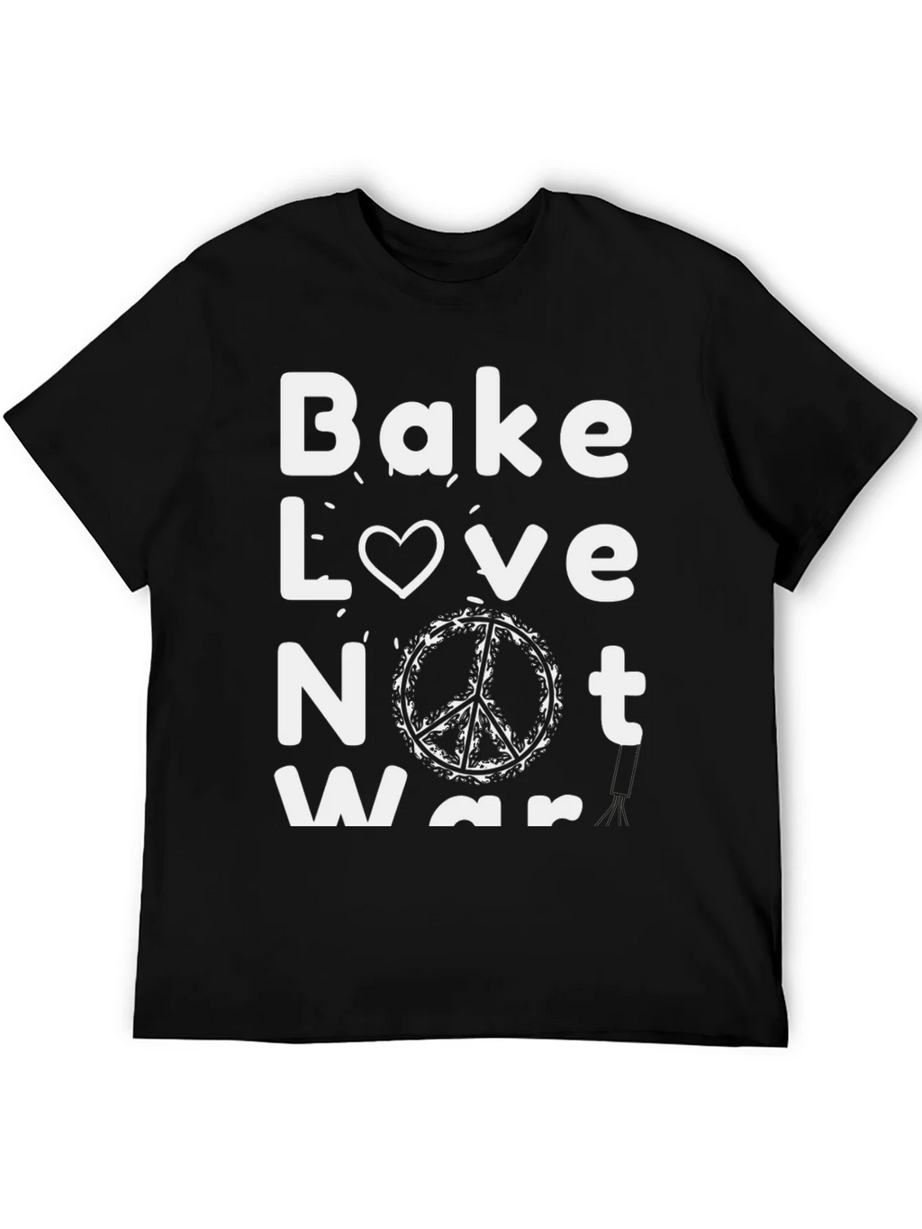 Bake Love Not War Graphic Tee - Black product image 5