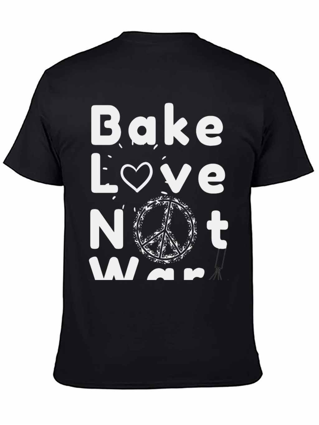 Bake Love Not War Graphic Tee - Black product image 4
