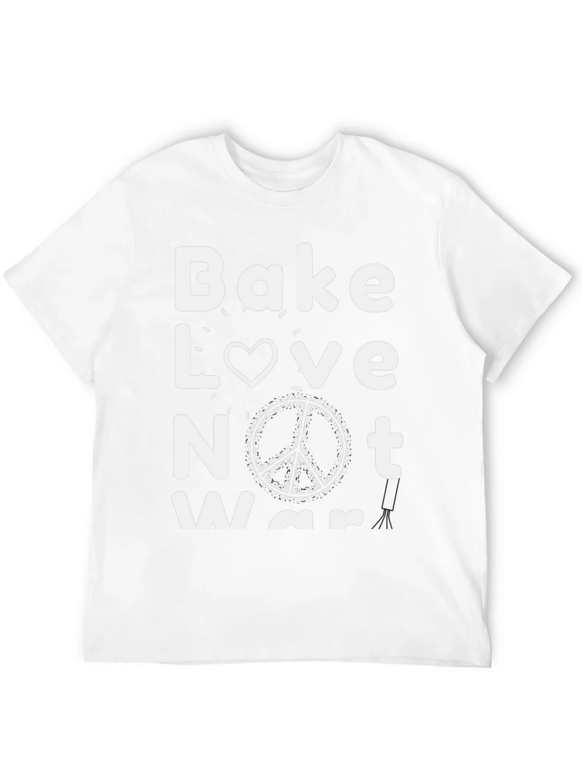Bake Love Not War Graphic Tee - Black product image 11