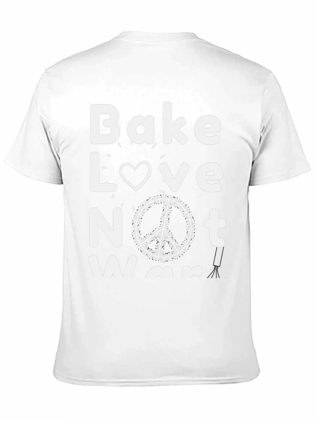 Bake Love Not War Graphic Tee - Black product image 10