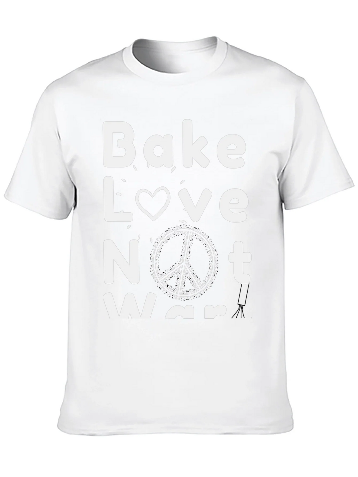Bake Love Not War Graphic Tee - Black product image 9