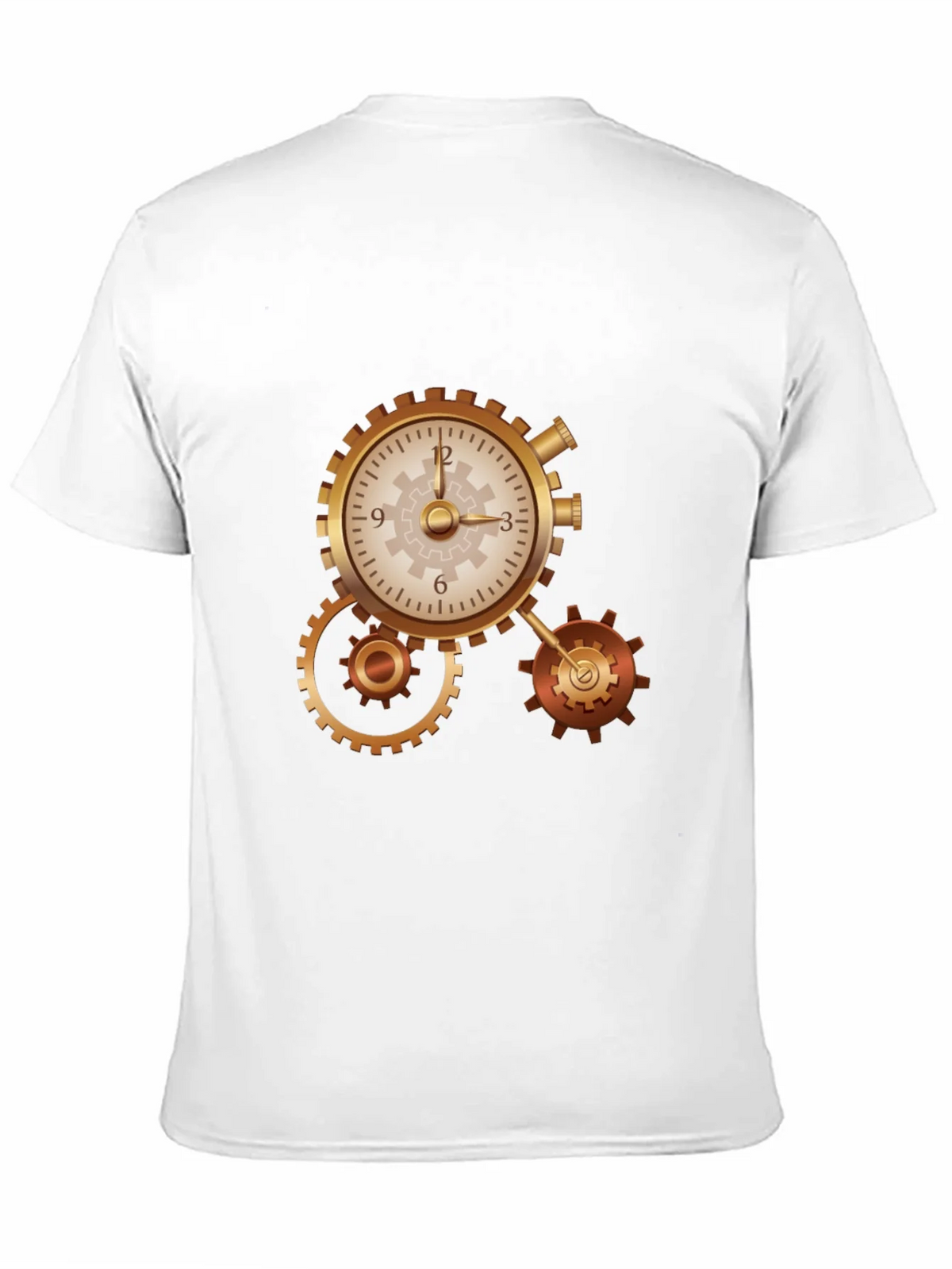 Steampunk Clockwork Gear Design Black T-Shirt product image 6