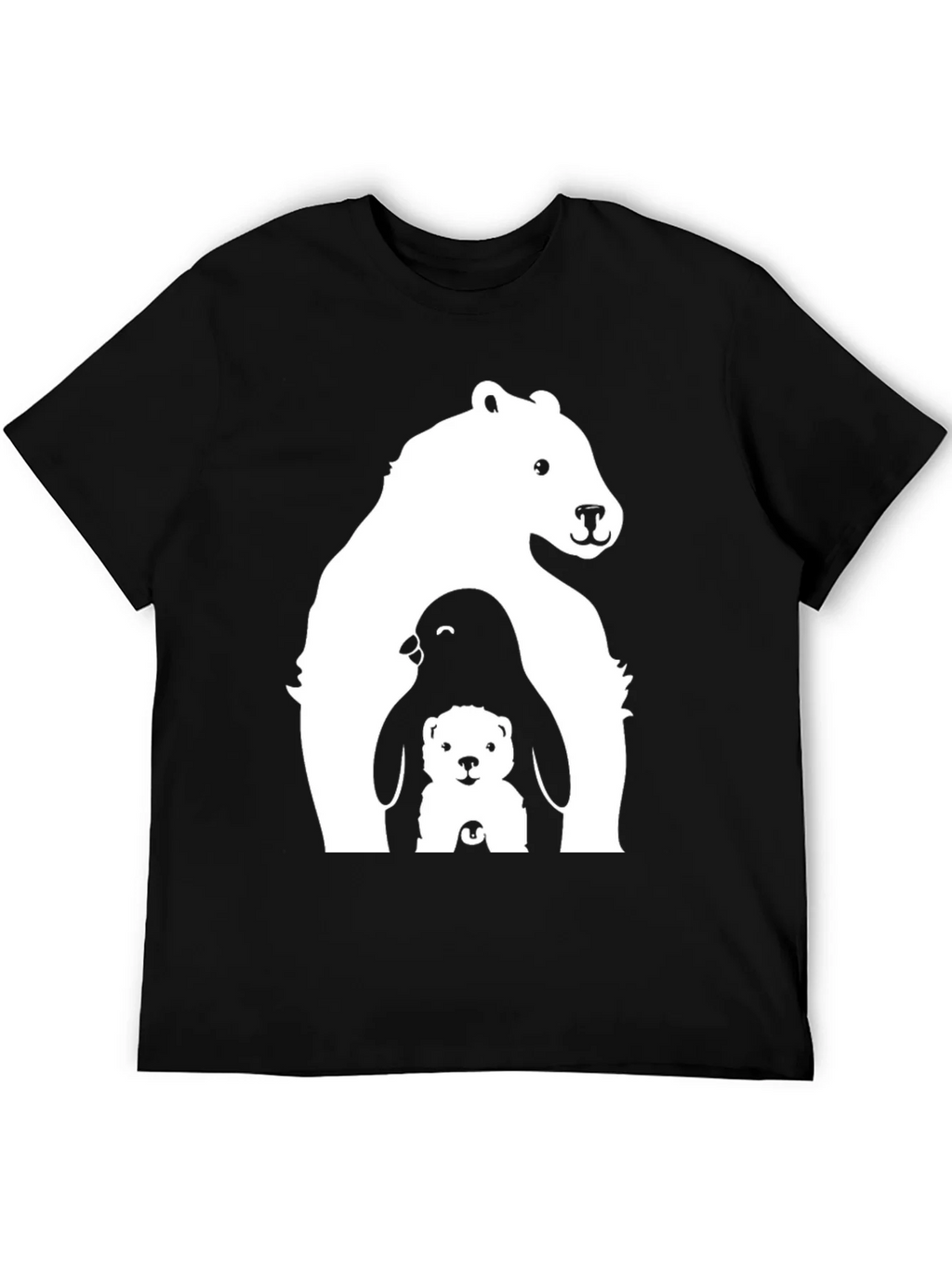 Bear Penguin Cub Graphic Tee - Black product image 5
