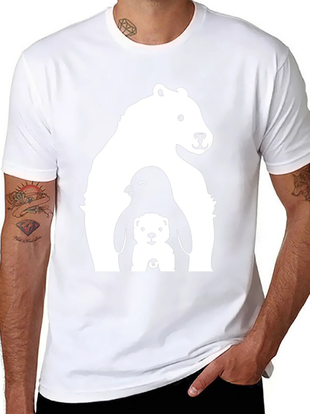 Bear Penguin Cub Graphic Tee - Black product image 7