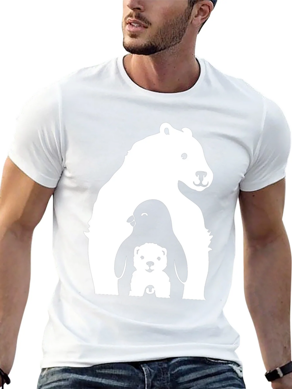 Bear Penguin Cub Graphic Tee - Black product image 12