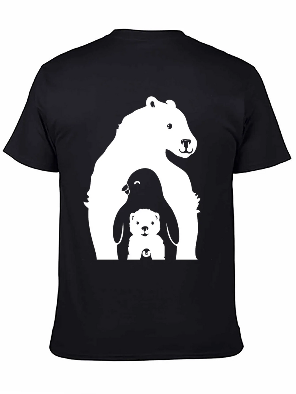 Bear Penguin Cub Graphic Tee - Black product image 4