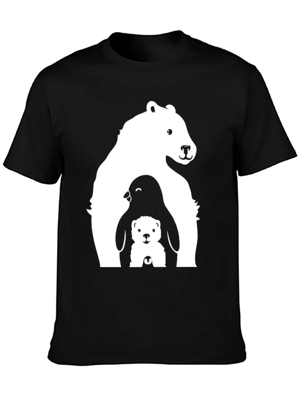 Bear Penguin Cub Graphic Tee - Black product image 3