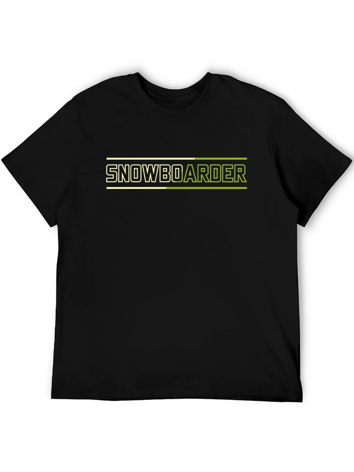 Snowboarder Graphic Tee - Black Cotton Blend T-Shirt product image 5