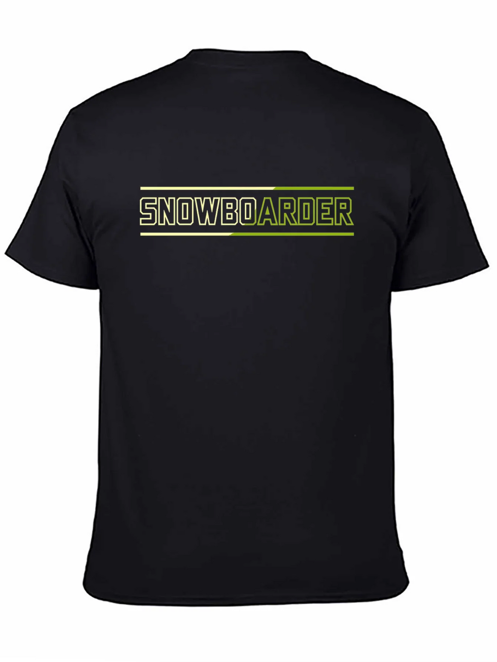Snowboarder Graphic Tee - Black Cotton Blend T-Shirt product image 4