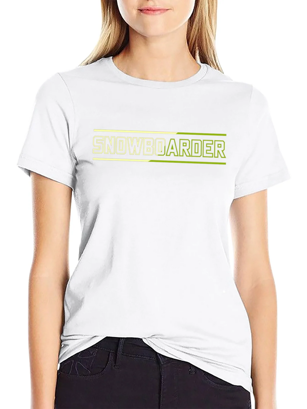 Snowboarder Graphic Tee - Black Cotton Blend T-Shirt product image 8