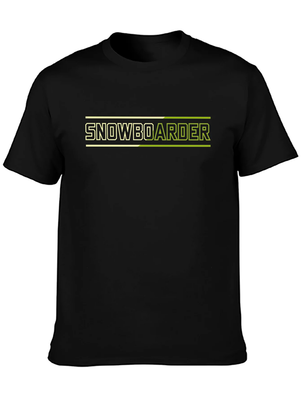 Snowboarder Graphic Tee - Black Cotton Blend T-Shirt product image 3
