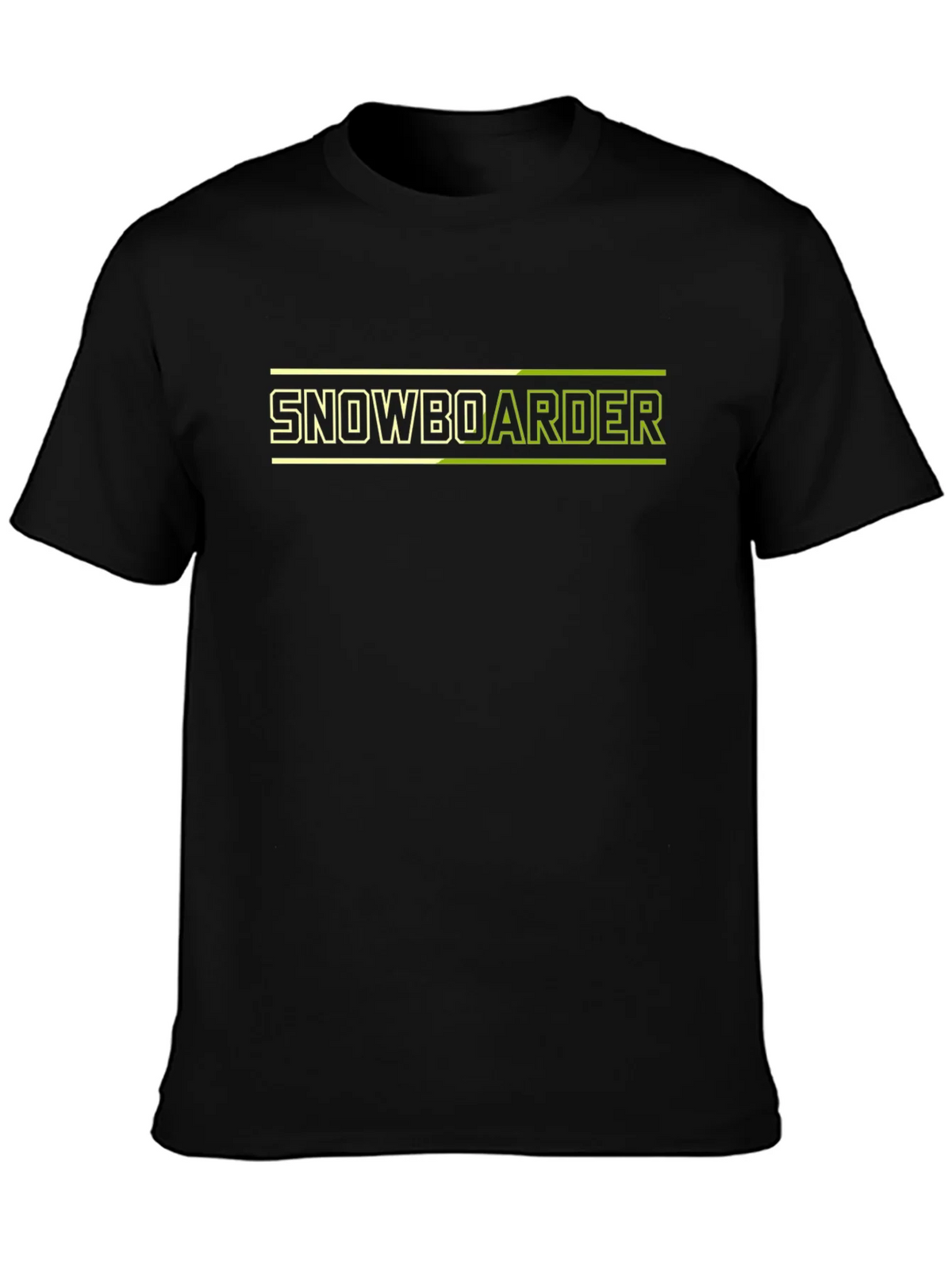 Snowboarder Graphic Tee - Black Cotton Blend T-Shirt product image 3