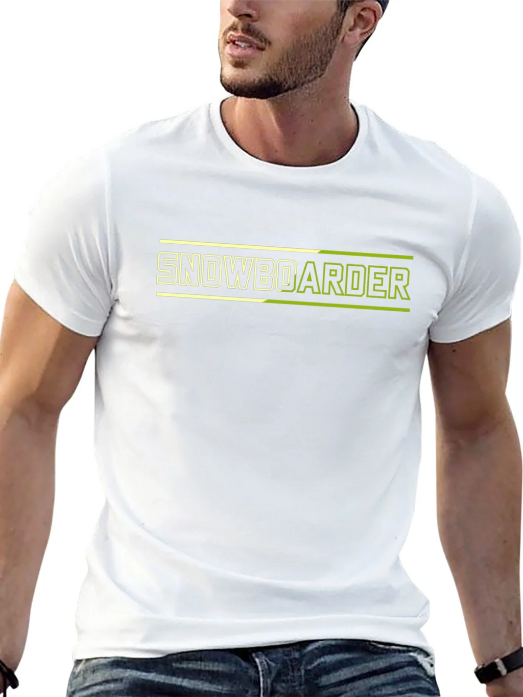 Snowboarder Graphic Tee - Black Cotton Blend T-Shirt product image 12