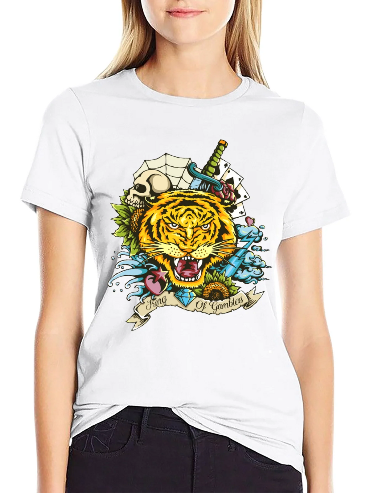 King of Gamblers Tiger Graphic Tee - Black product image 8