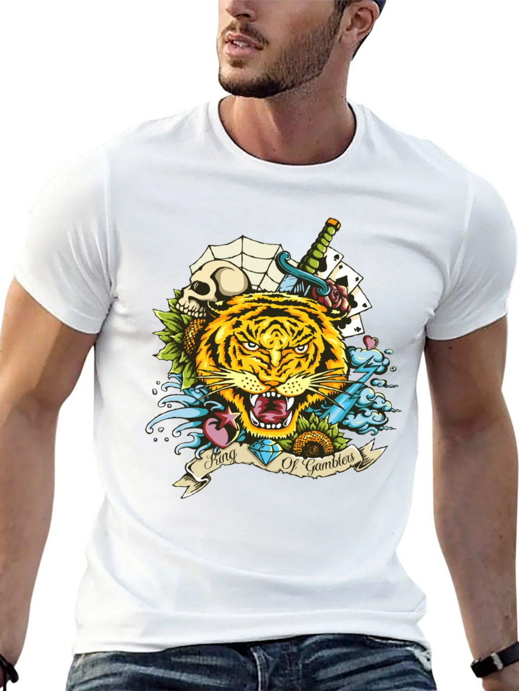 King of Gamblers Tiger Graphic Tee - Black product image 12