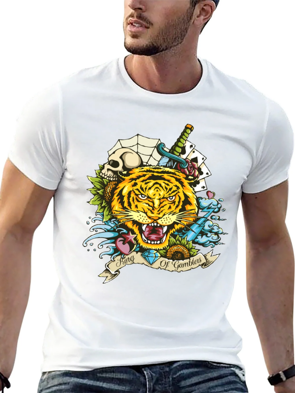 King of Gamblers Tiger Graphic Tee - Black product image 12