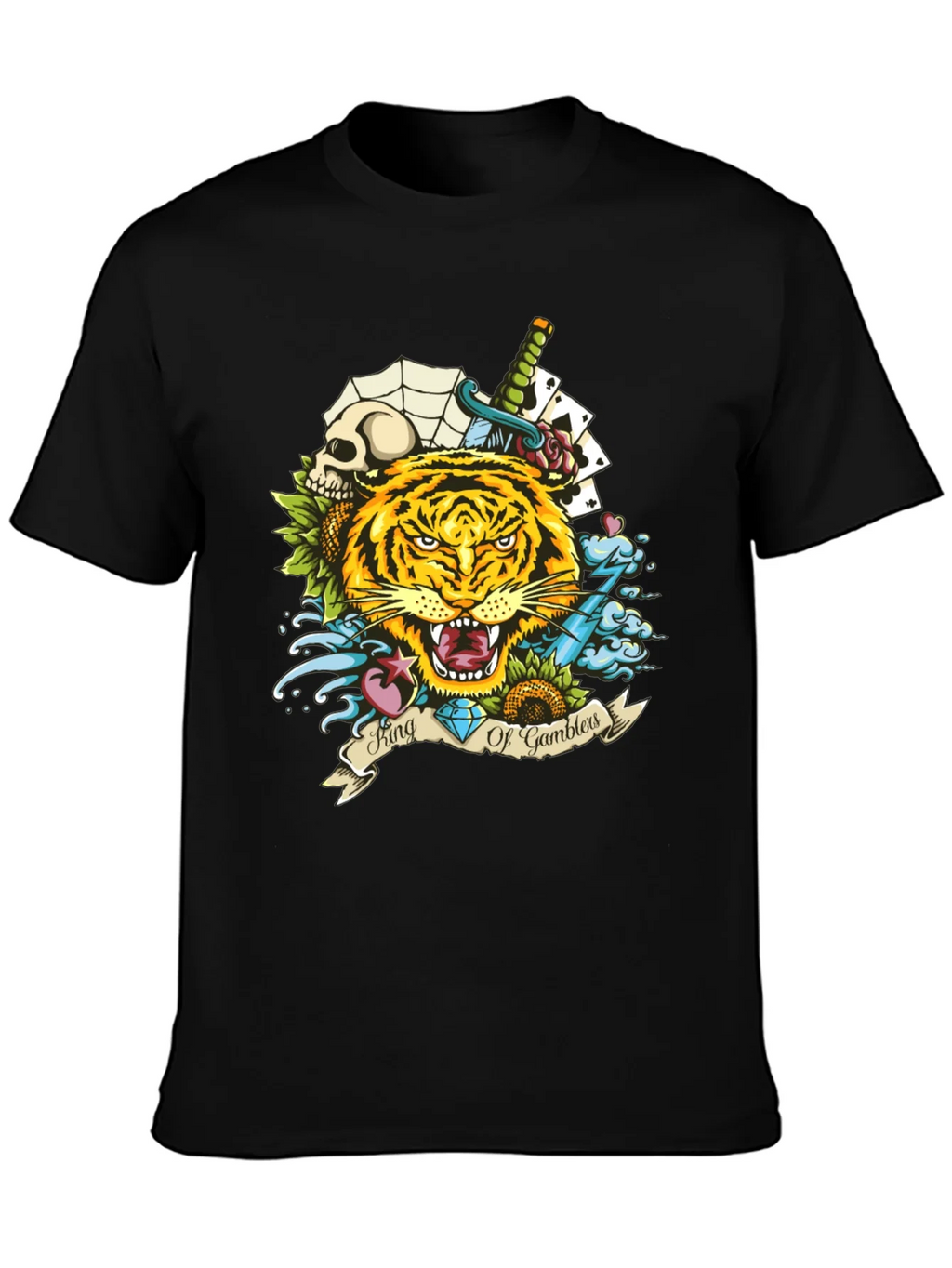 King of Gamblers Tiger Graphic Tee - Black product image 3