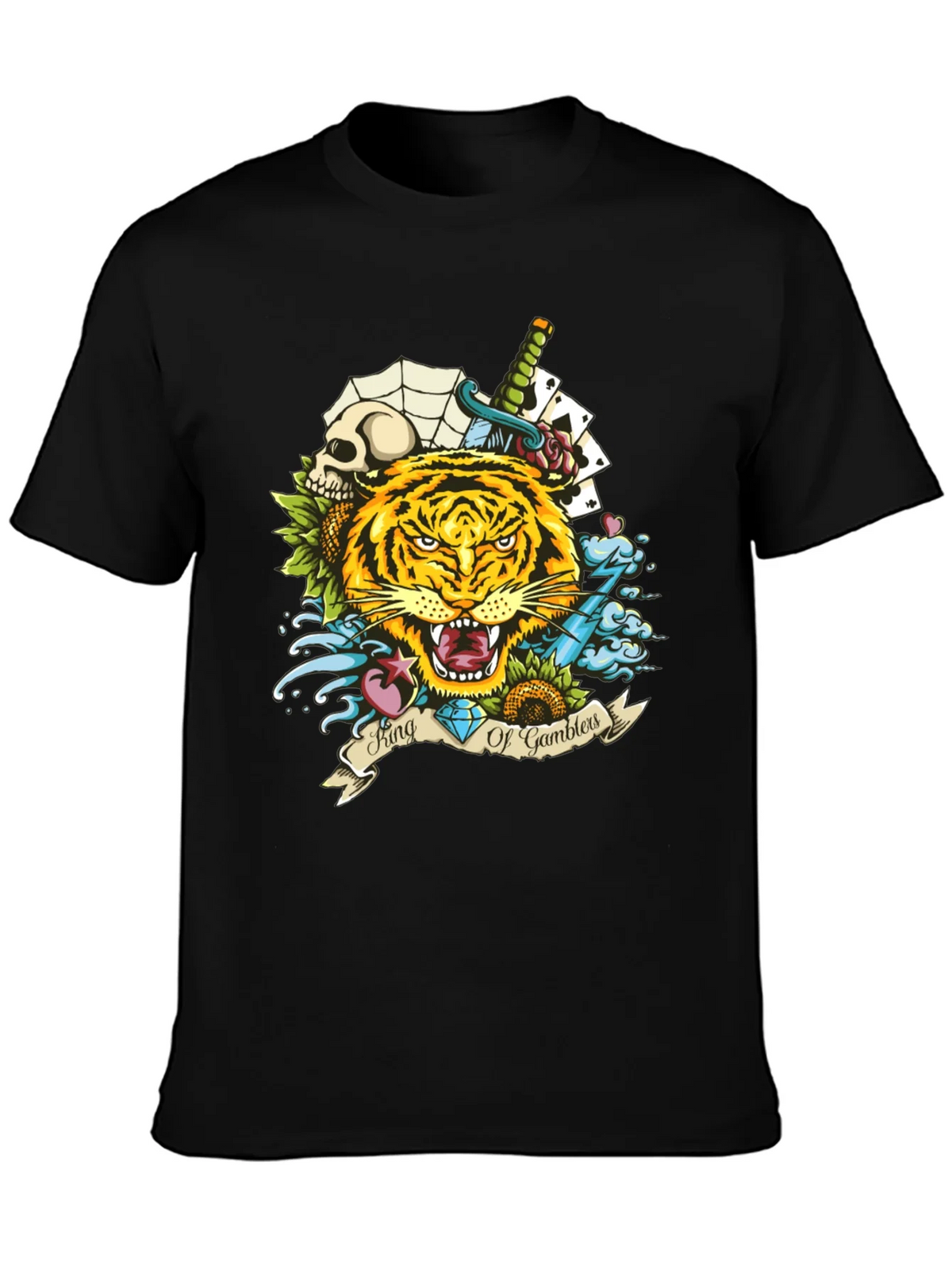 King of Gamblers Tiger Graphic Tee - Black product image 3