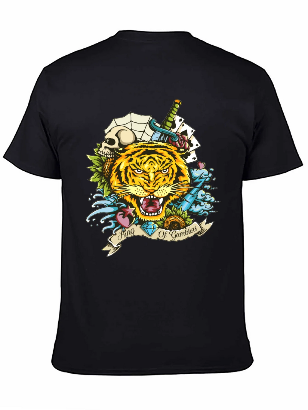 King of Gamblers Tiger Graphic Tee - Black product image 4