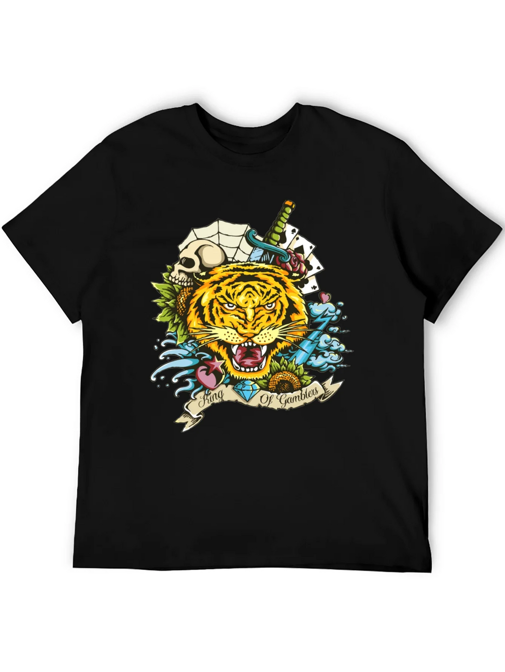 King of Gamblers Tiger Graphic Tee - Black product image 5